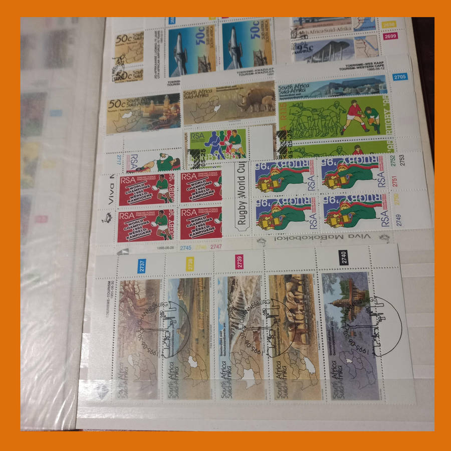 South Africa Republic Control Blocks  3 Stock Book Albums (1980s to 1995)