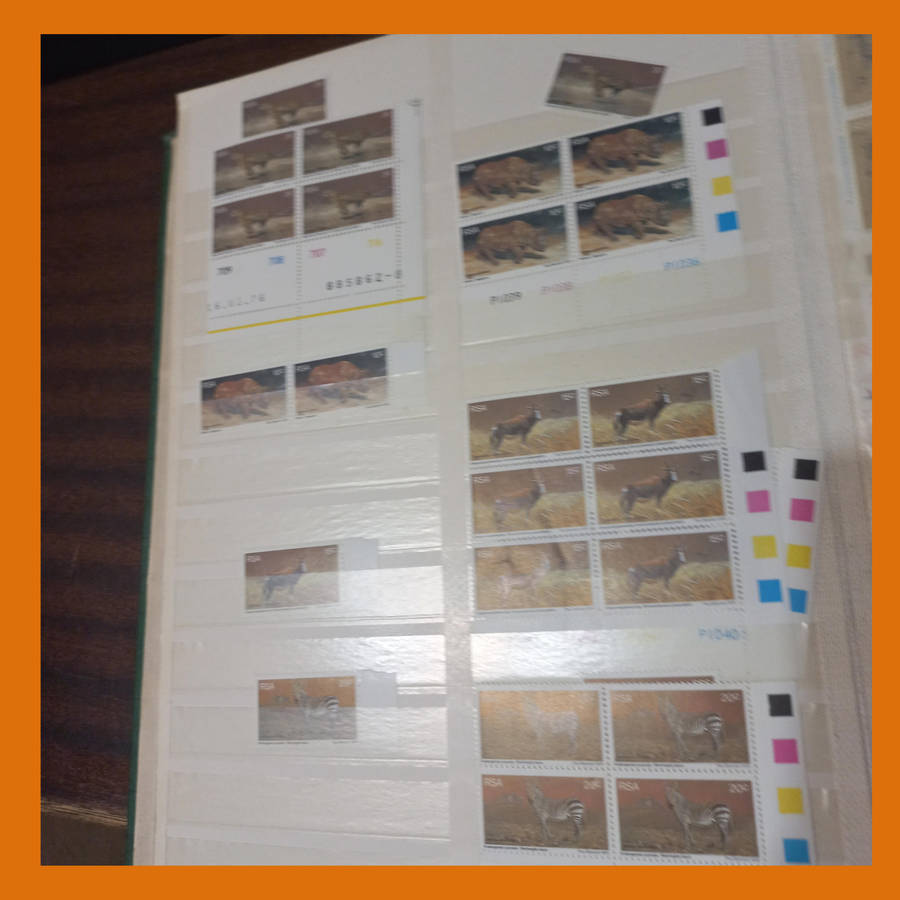 South Africa Republic 1970s Control Blocks and Singles in 16-Page Stock Book