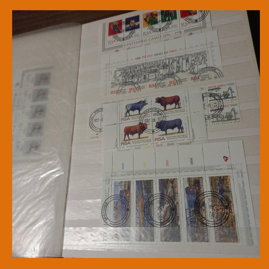 South Africa Republic Control Blocks  3 Stock Book Albums (1980s to 1995)