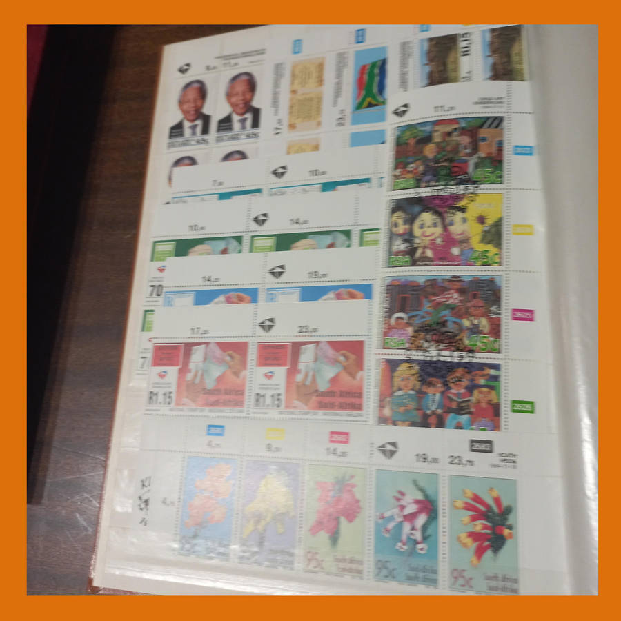 South Africa Republic Control Blocks  3 Stock Book Albums (1980s to 1995)