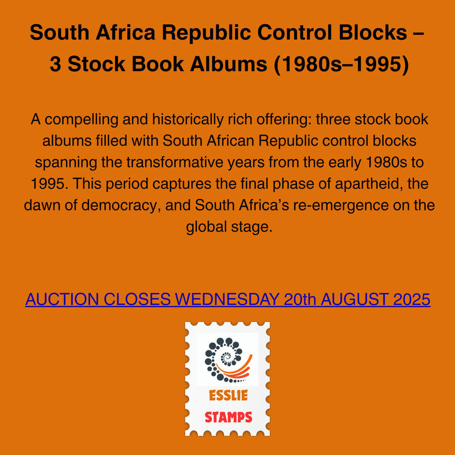 South Africa Republic Control Blocks  3 Stock Book Albums (1980s to 1995)