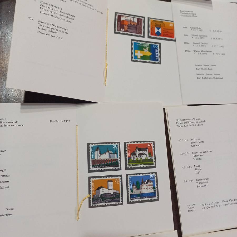 Switzerland Helvetia - 28 Mint sets from 1976 to 1978 in First Day Folders - Starting at R1