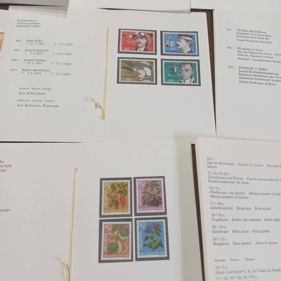 Switzerland Helvetia - 28 Mint sets from 1976 to 1978 in First Day Folders - Starting at R1