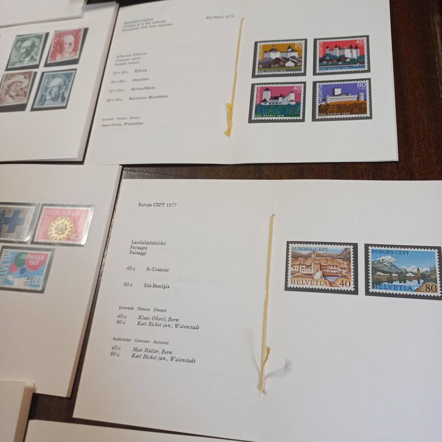 Switzerland Helvetia - 28 Mint sets from 1976 to 1978 in First Day Folders - Starting at R1