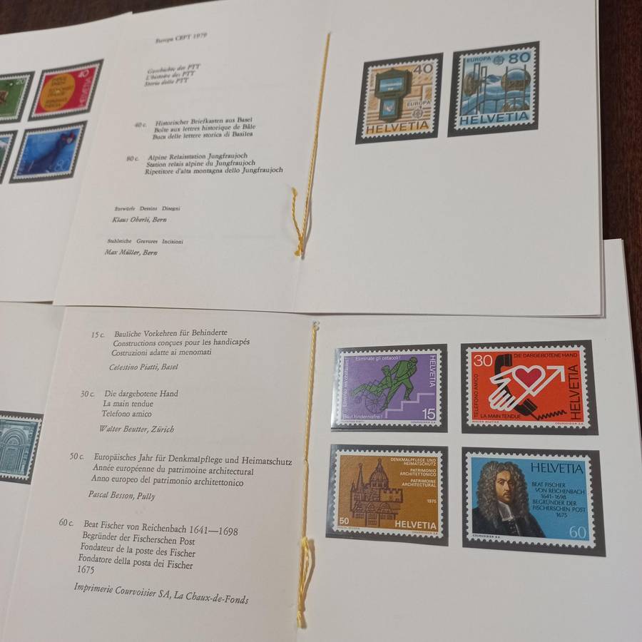 Switzerland Helvetia - 28 Mint sets from 1976 to 1978 in First Day Folders - Starting at R1