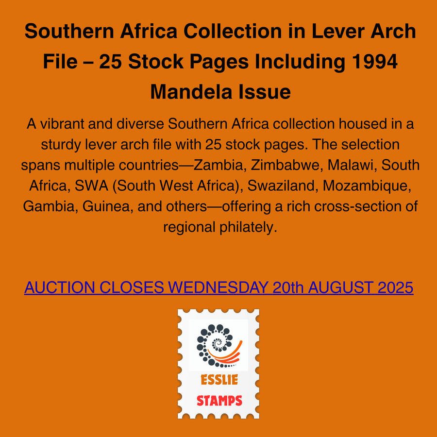 Southern Africa Collection in Lever Arch File  25 Stock Pages Including 1994 Mandela Issue