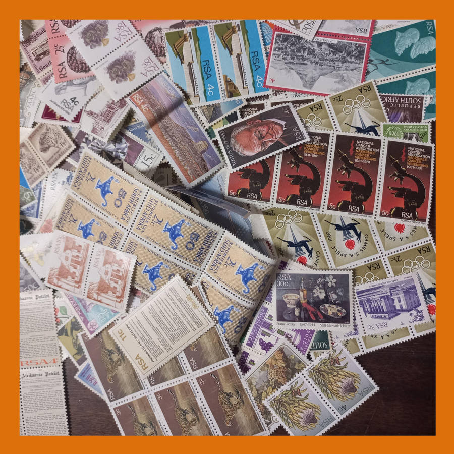 South Africa Republic and Union Mint Stamp Accumulation  Blocks and Pairs (250g)