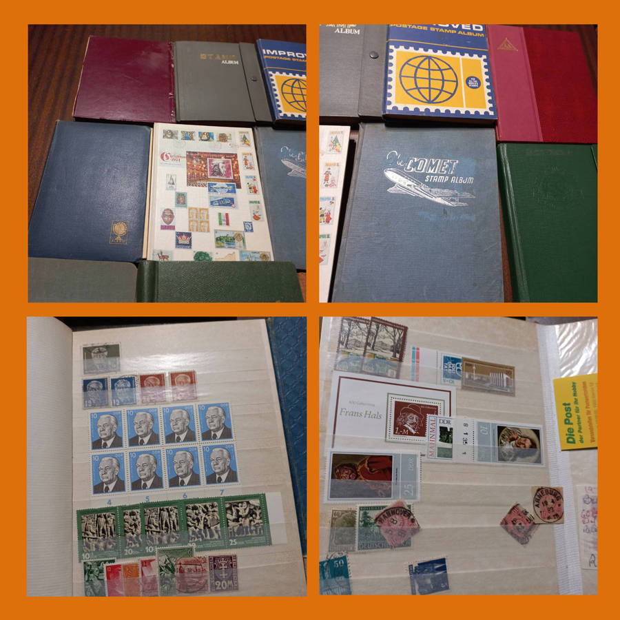 World & South Africa Stamps in 20+ Compact Stock Books  Thousands stamps also 3 Empty for Expansion