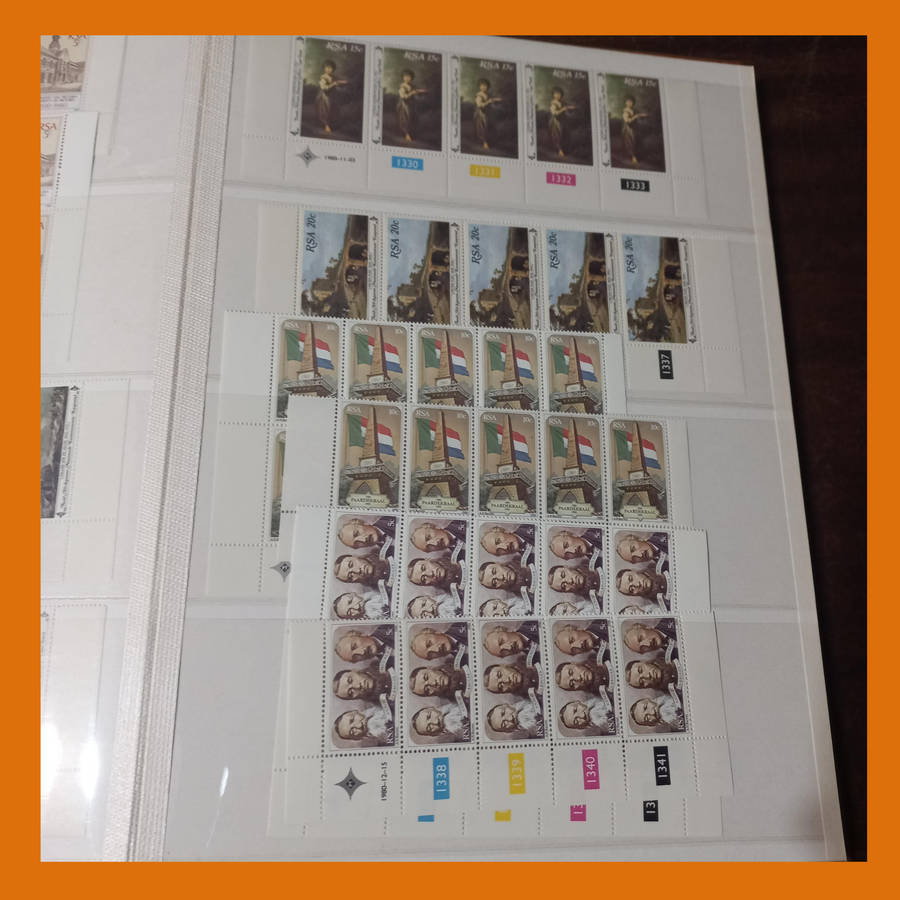 South Africa Republic Control Blocks  3 Stock Book Albums (1980s to 1995)