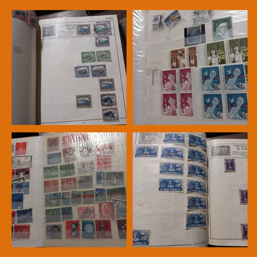 World & South Africa Stamps in 20+ Compact Stock Books  Thousands stamps also 3 Empty for Expansion