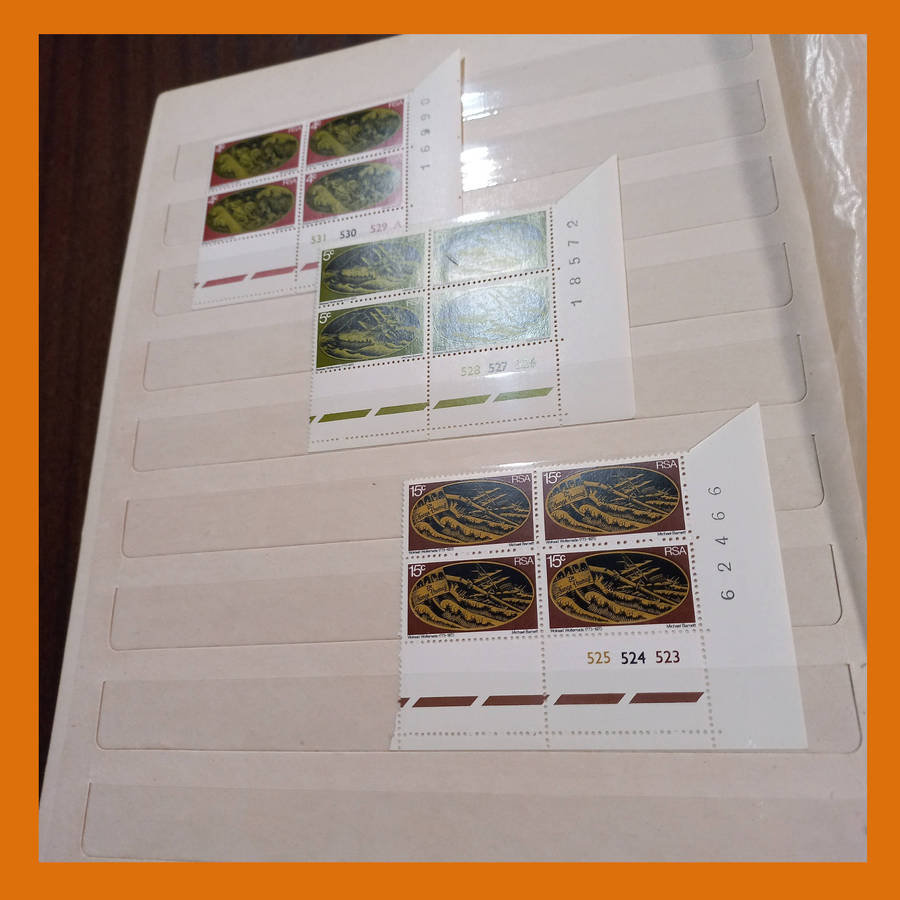 South Africa Republic Dealers Stock Book with Blocks and Sets Commemoratives from 1961 to 1972