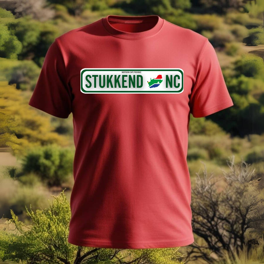NUMBER PLATE - STUKKEND - Show your SA Roots - Unisex Crew Neck Tee