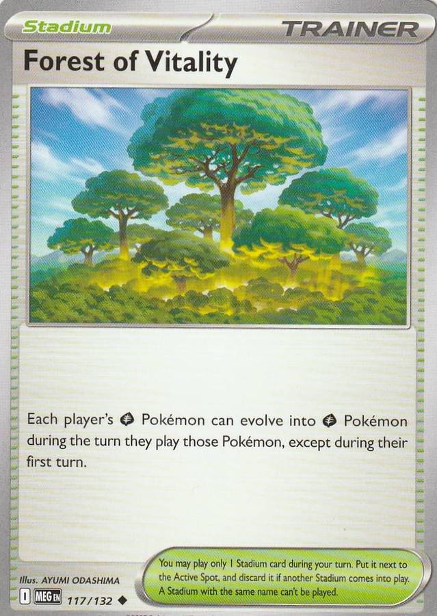 Forest of Vitality 117/132 Uncommon Pokemon Mega Evolution English Trainer Stadium