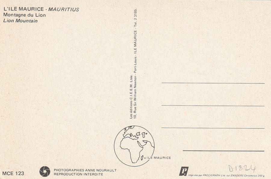 Post Card Mauritius - Lion Mountain Montagne du Fishing Boats