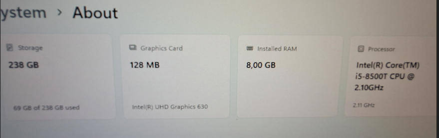 HP EliteDesk 8th Gen i5 8GB DDR4 RAM 256GB M.2 Gen3 SSD