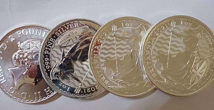 4x 2021 Silver Britannia 999 fine Silver BID PER COIN