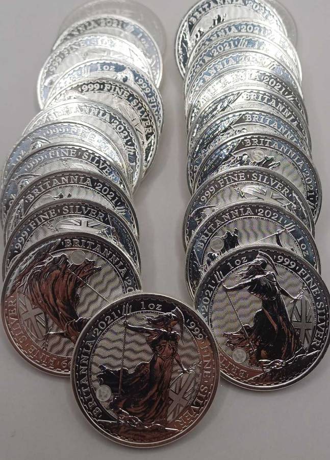 25x1oz .999 2021 Brittannias bid per coin