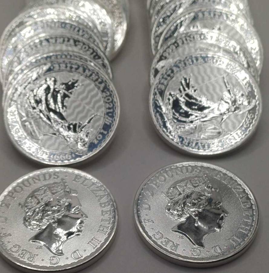 25x1oz .999 2021 Brittannias bid per coin
