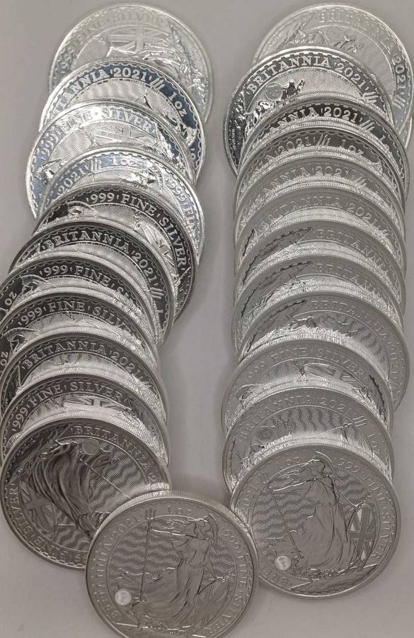 25x1oz .999 2021 Brittannias bid per coin