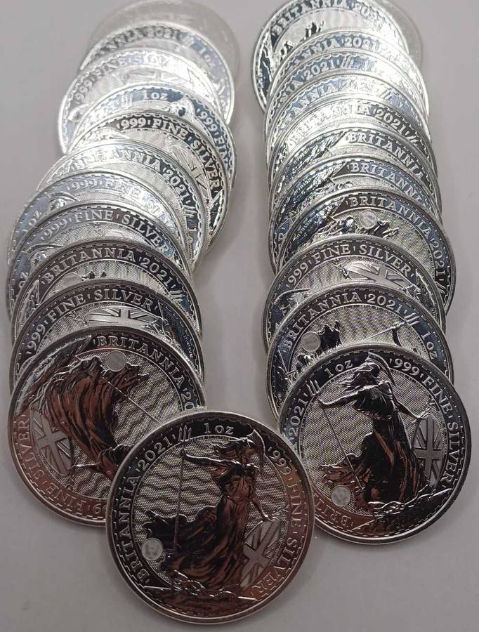 25x1oz .999 2021 Brittannias bid per coin