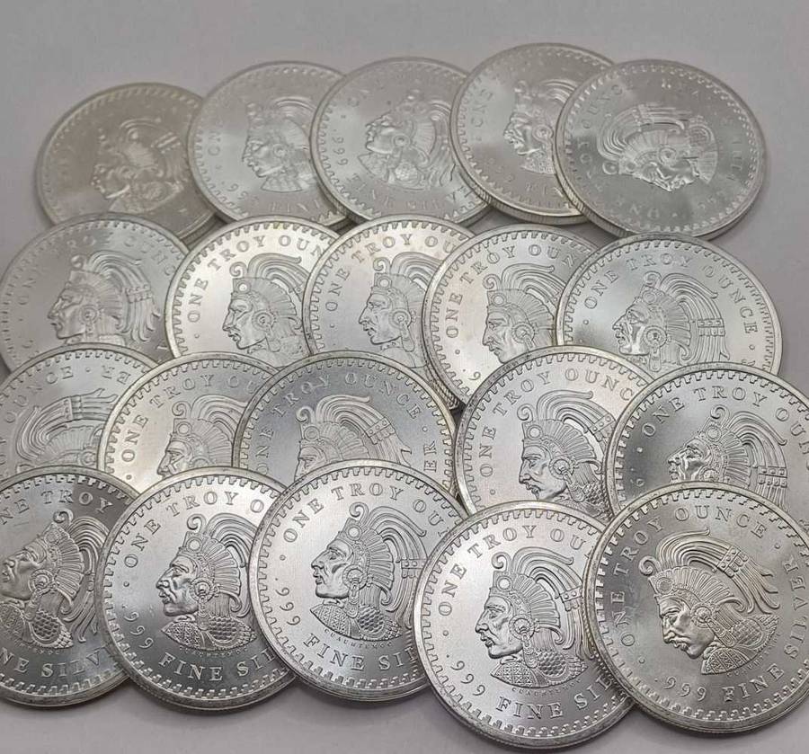 20x1Oz .999 Silver Azet calender coin bid per coin to take the lot Seller to pay silver within 48 ho