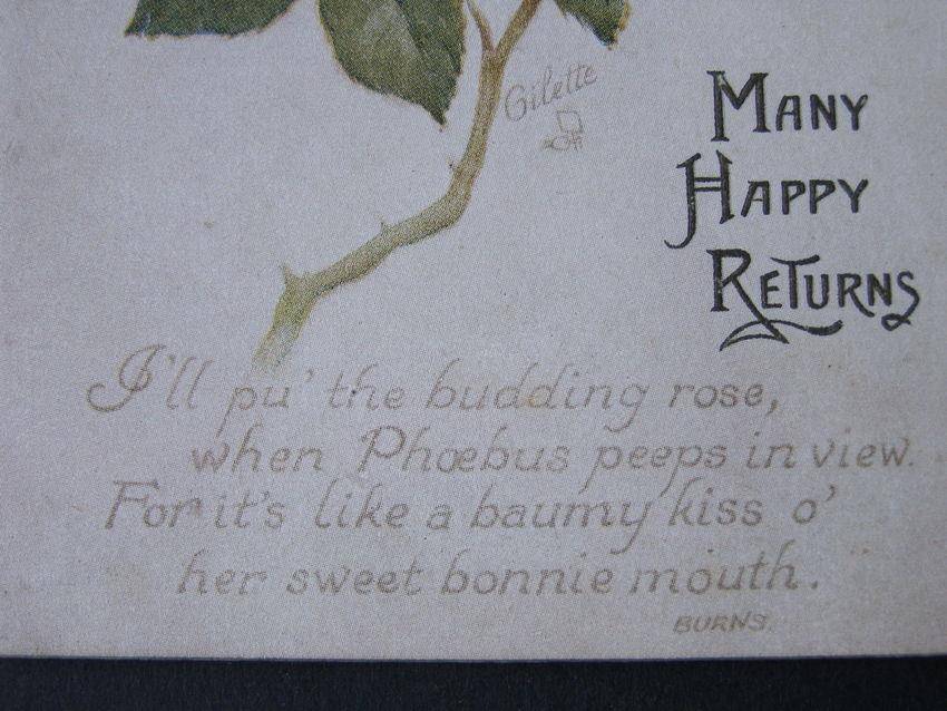 Tuck's Flower Faces POSTCARD - Many Happy Returns