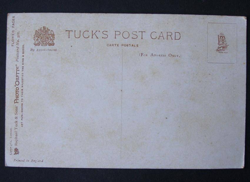 Tuck's Flower Faces POSTCARD - Many Happy Returns