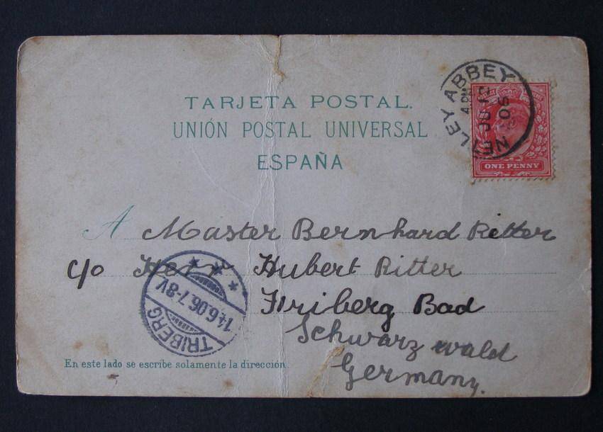 Spanish Antique POSTCARD - Tunnel Road to Telde, Grand Canary 1906