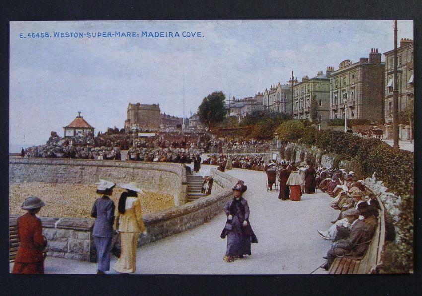 Photochrom Celesque Series POSTCARD - Weston-Super-Mare: Madeira Cove