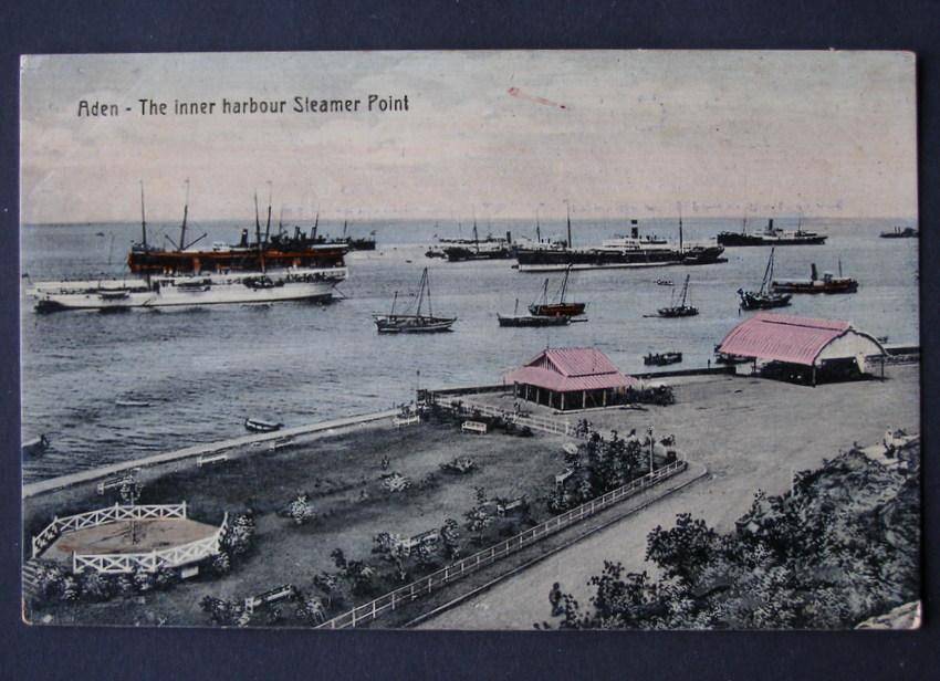 Vintage POSTCARD - Aden - The inner harbour Steamer Point