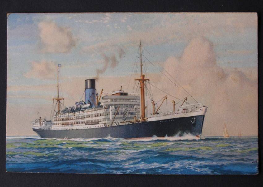 Blue Funnel Line Maritime POSTCARD - S.S. Sarpedon