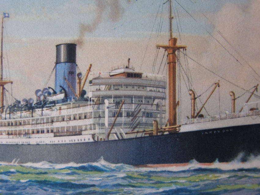 Blue Funnel Line Maritime POSTCARD - S.S. Sarpedon