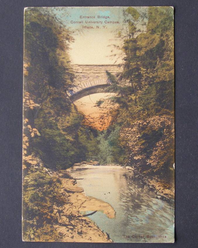 United Art Co. American POSTCARD - Entrance Bridge, Cornell University Campus, Ithaca N.Y. 1909