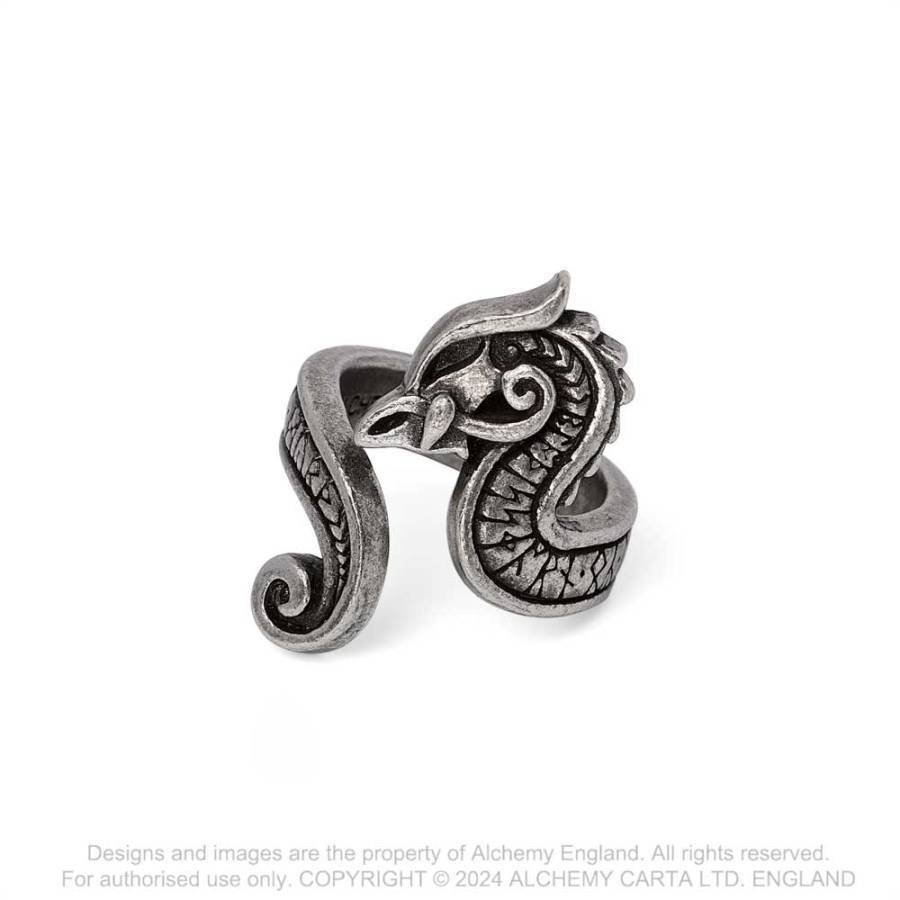 Alchemy Gothic AG-R252 Fanirok adjustable ring -- UK Size: Q/T | US Size: 8/-9