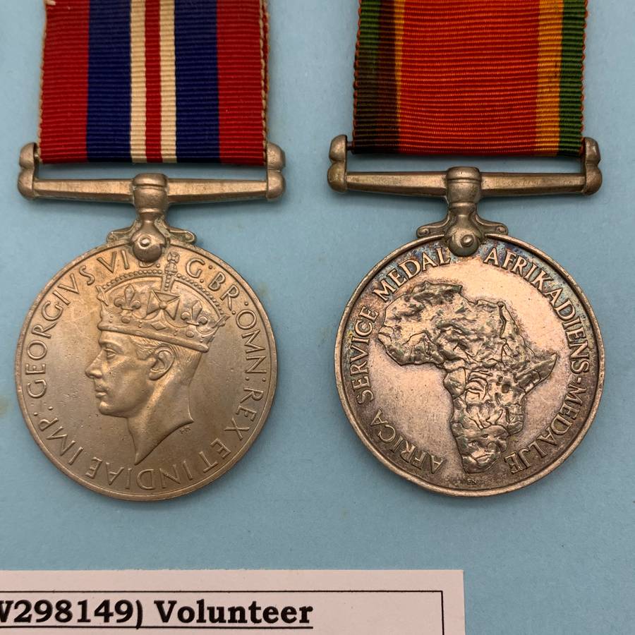 WW2  S.A. Medal Group + Research  'Sgt. C.F. Stanley' (Woman's A.A.S.)