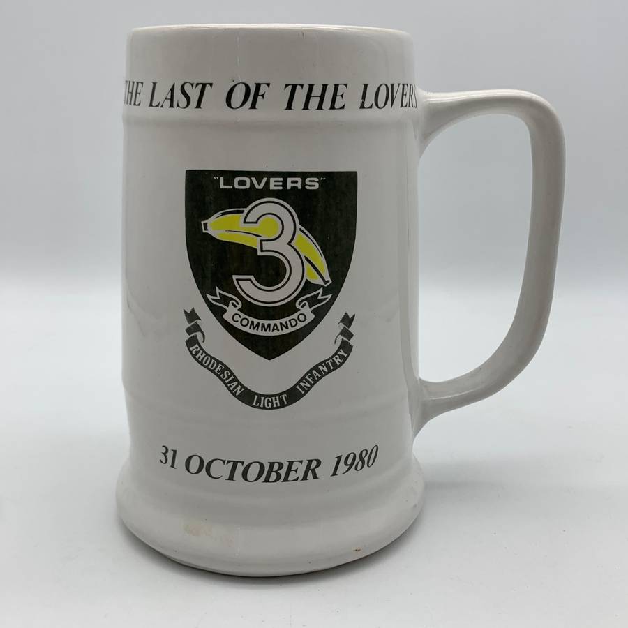 Rhodesian Light Infantry 'Lovers - 3 Commando' Beer Tankard (31 October 1980)