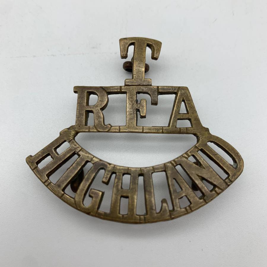 Scottish  WW1 'Highland - Royal Field Artillery' (Territorial) Shoulder Title