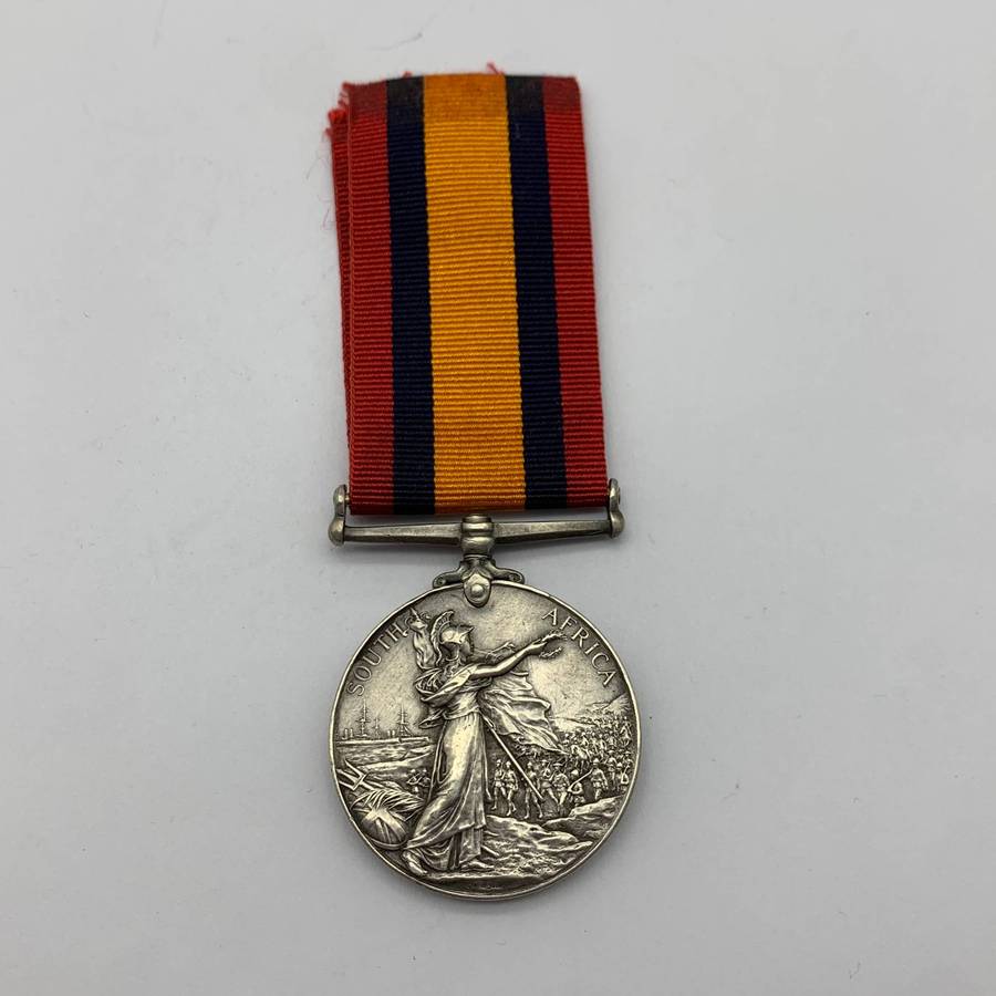 Boer War  Q.S.A. Medal to 'TPR. R.P. BEZUIDENHOUT' (STEYTLERVILLE D.M.T.)