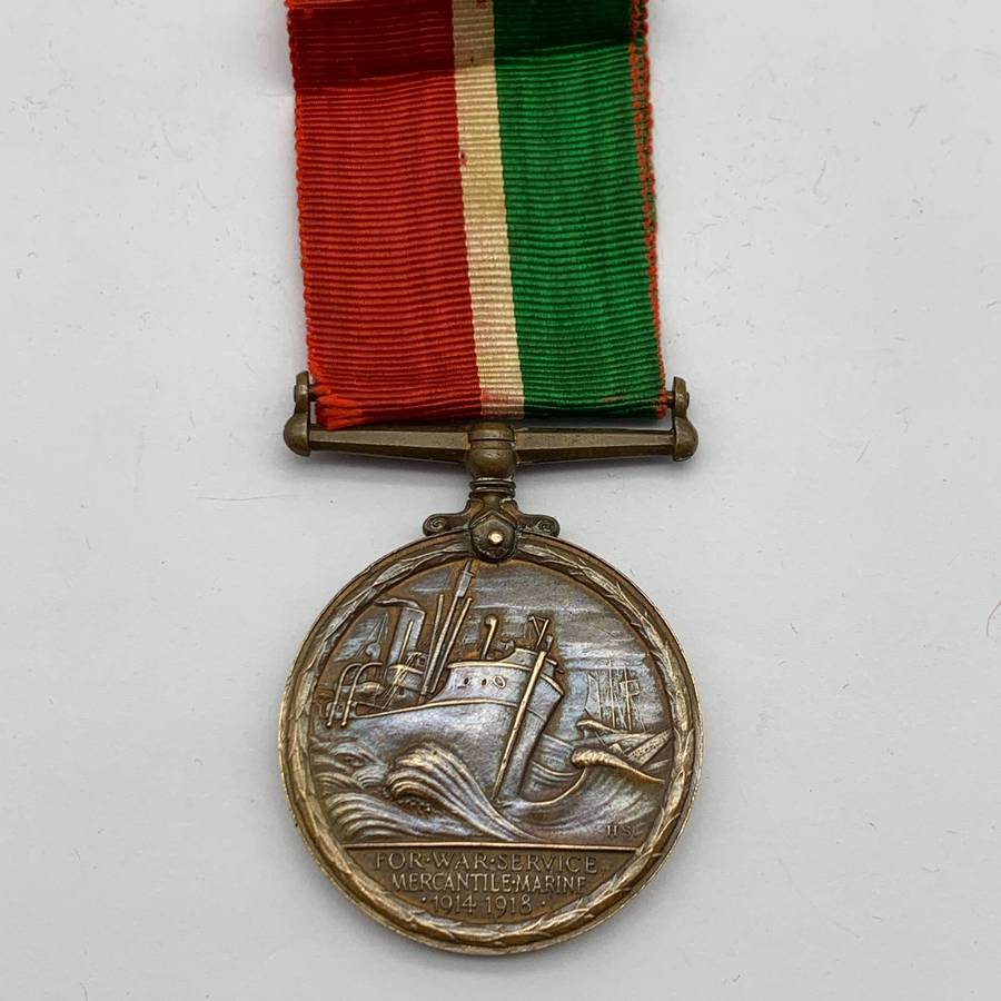 WW1  Mercantile Marine War Medal to 'WILLIAM BATES'