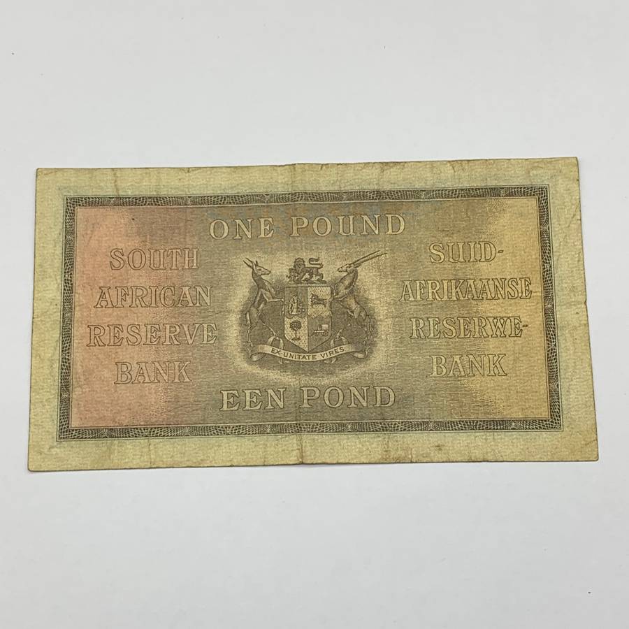 SA  'J. Postmus' 1938  One Pound A68 Note (F-VG)