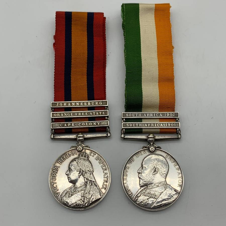 Boer War - QSA & KSA Medals to 'PTE. M. Rauff' (P.A.V.G.)