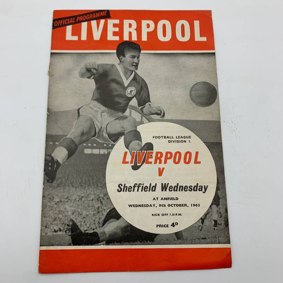 Soccer  '1963 Liverpool vs Sheffield Wednesday' Official Programme