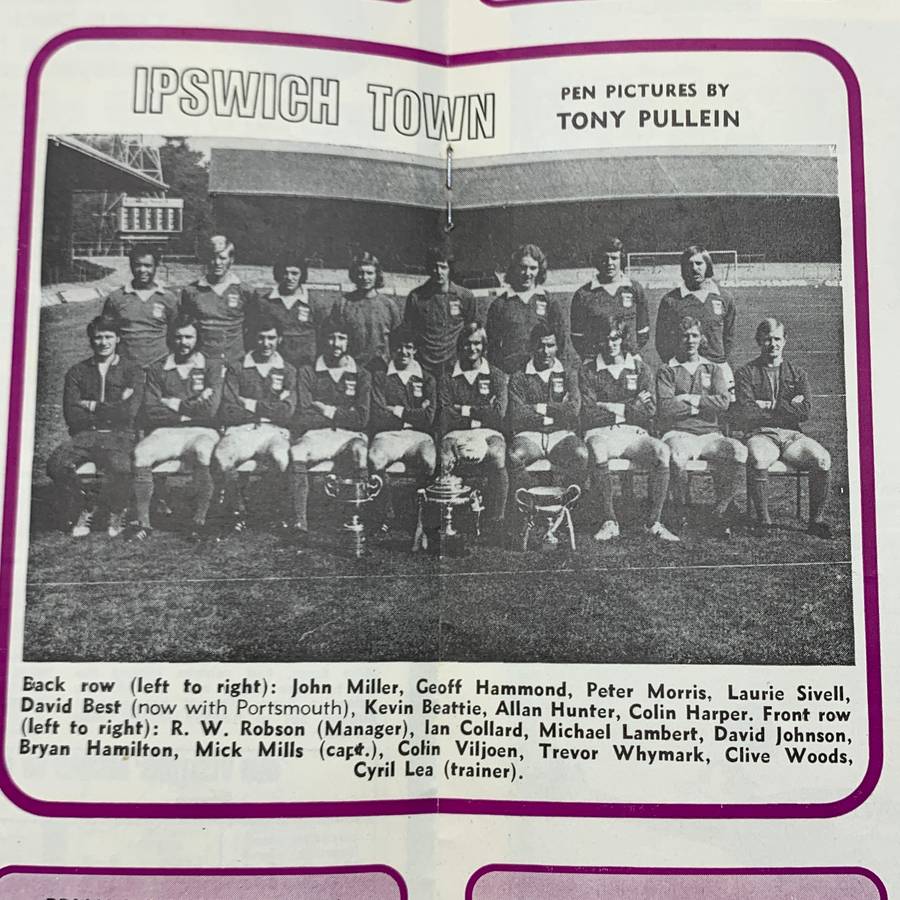 Soccer  '1973/4 Queens Park Rangers vs Ipswich Town' Official Programme