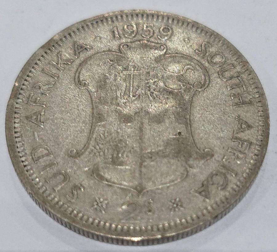 1959 Silver 2 Shillings