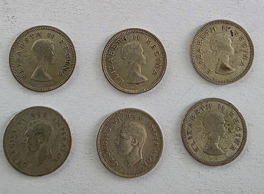 Mixed Lot of South African Union 3D - Silver Tickey