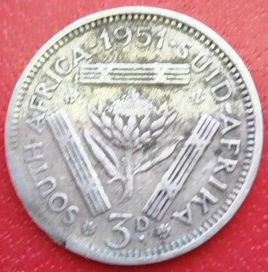 1951  Threepence Coin   SILVER   0.500             SUN14746