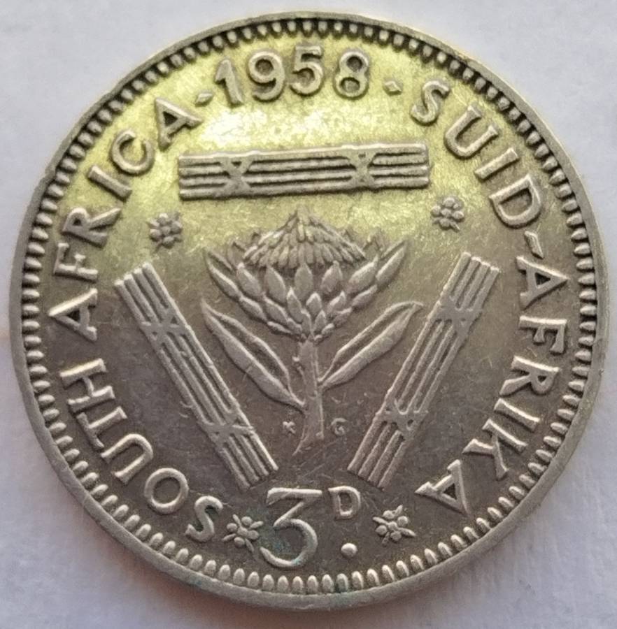 1958  Threepence Coin   SILVER   0.500             SUN14774~