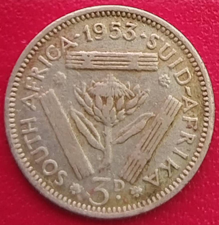 1953     THREEPENCE   COIN   SILVER           SUN15070