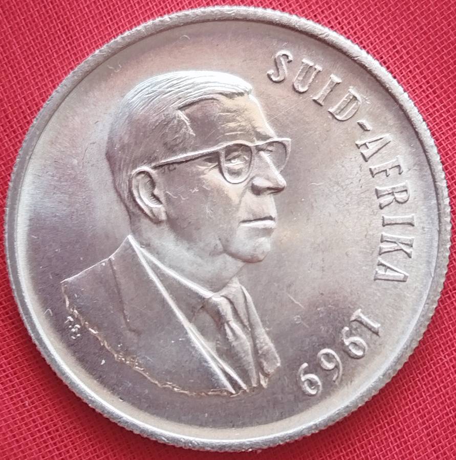 1969  SILVER   R1   COIN   (Afrikaans)       SUN16126~