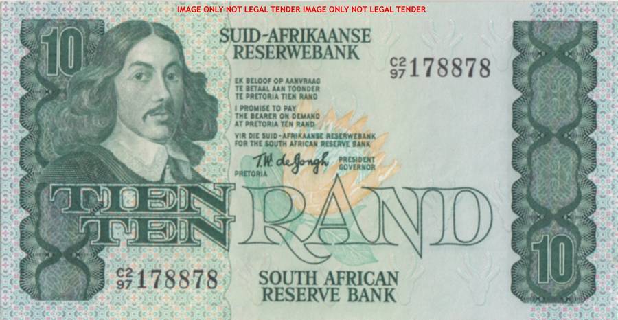 TW DE JONGH      R10 Banknote      C297 178878        SET032